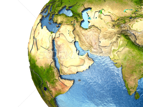 Oriente Medio tierra detallado planeta tierra continentes Foto stock © Harlekino