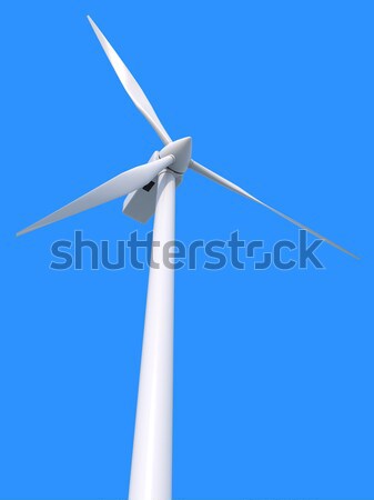 Wind Macht Generator blau Strom sauber Stock foto © Harlekino