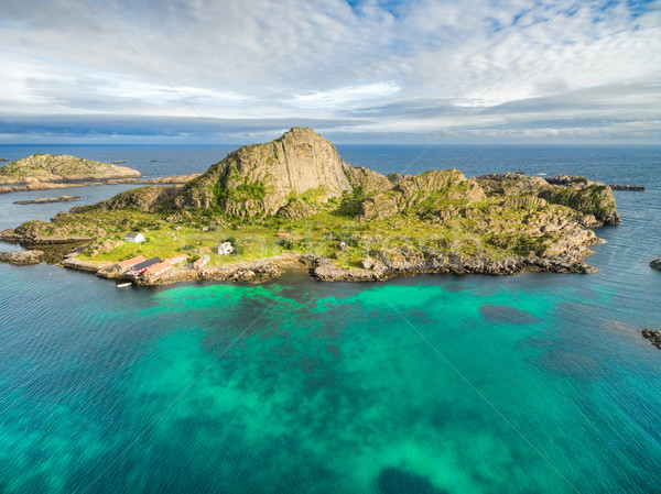 Islets on Lofoten coast Stock photo © Harlekino