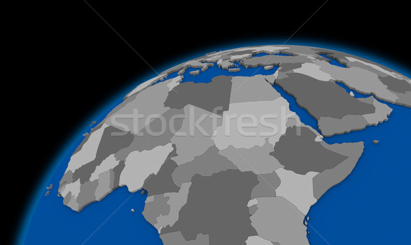 central Africa on planet Earth political map Stock photo © Harlekino