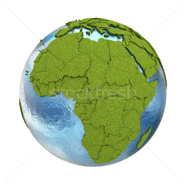 Stock photo: Africa on planet Earth