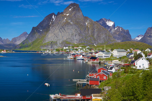 Pittoresque Norvège pêche ville eau [[stock_photo]] © Harlekino