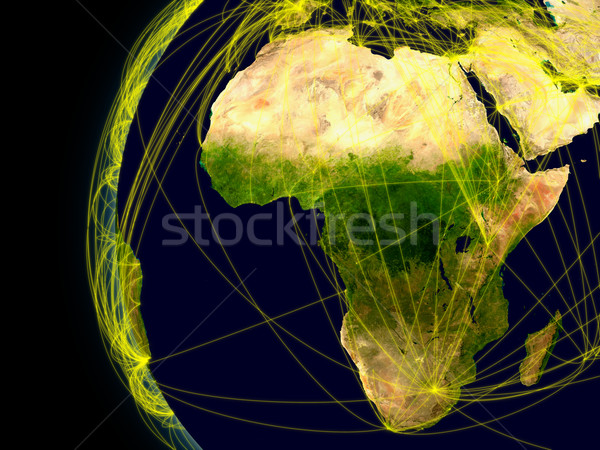 Stock fotó: Afrika · kapcsolatok · űr · fő- · levegő · forgalom
