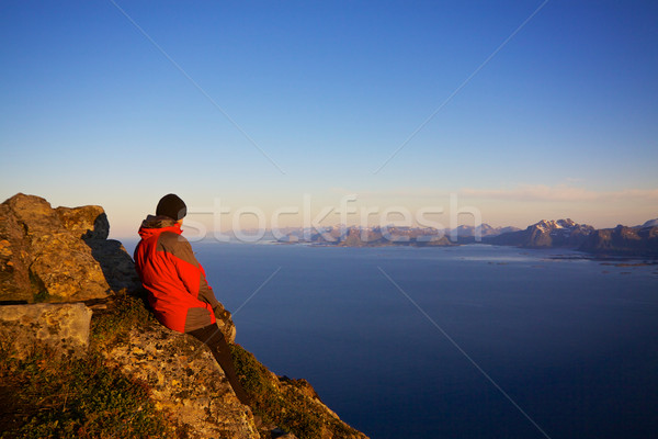 Hiking on Lofoten Stock photo © Harlekino