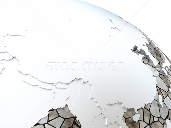 中國 地球 金屬的 模型 地球 商業照片 © Harlekino