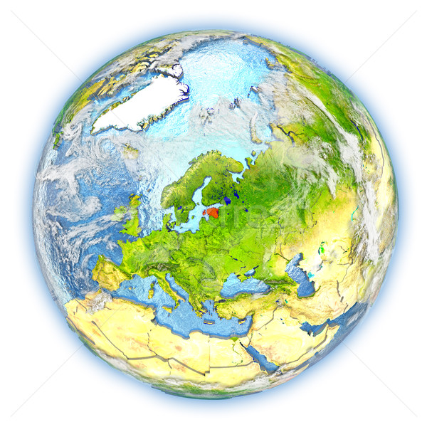 Estonia on Earth isolated Stock photo © Harlekino