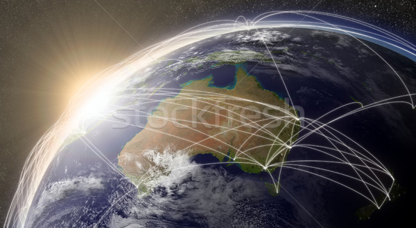 Network over Australia Stock photo © Harlekino