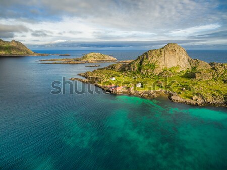 Islets on Lofoten coast Stock photo © Harlekino