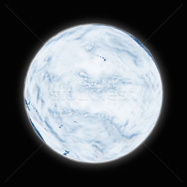 Foto stock: Océano · planeta · tierra · azul · aislado · negro