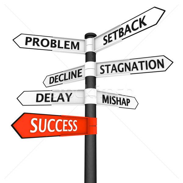 Crossroads sign with direction to success Stock photo © Harlekino