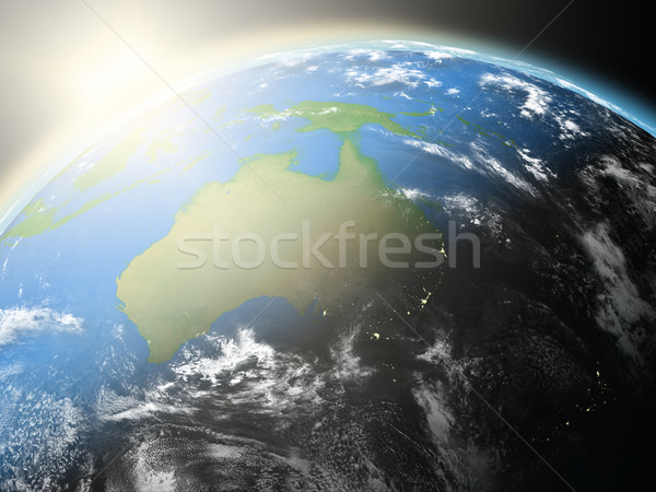 Sunrise over Australia Stock photo © Harlekino