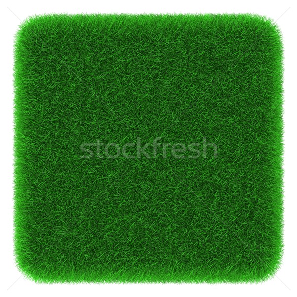 Grassy cube object Stock photo © Harlekino