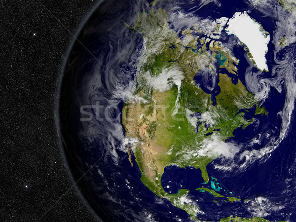 Nord America Planet Earth spaţiu stele element Imagine de stoc © Harlekino
