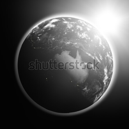 Sun over Pacific Ocean on planet Earth Stock photo © Harlekino