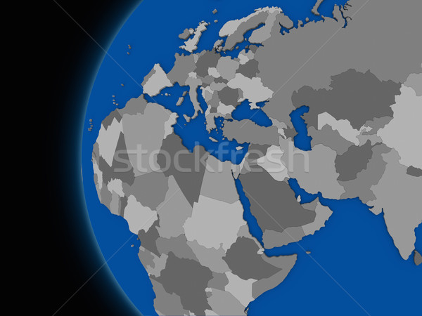 Region polityczny ziemi ilustracja świecie czarny Zdjęcia stock © Harlekino