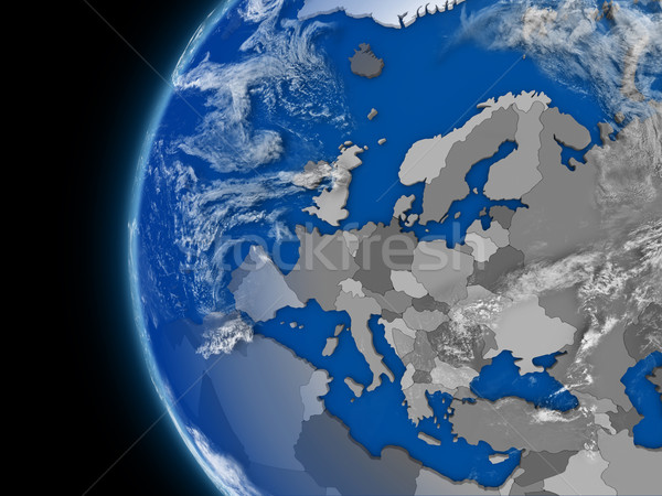 [[stock_photo]]: Européenne · continent · politique · monde · illustration · atmosphérique
