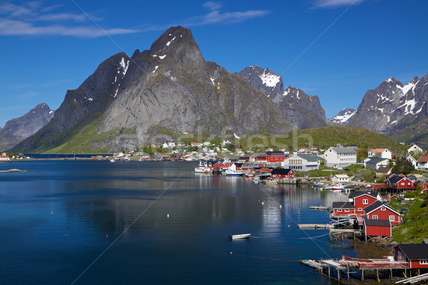 Town of Reine on Lofoten Stock photo © Harlekino