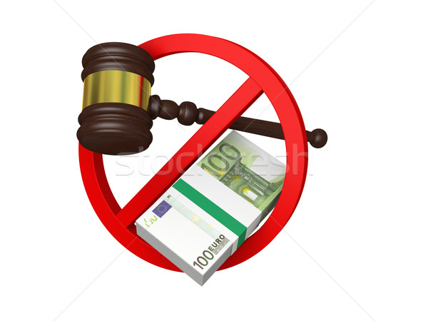 Stop korupcja Europie młotek Zdjęcia stock © Harlekino
