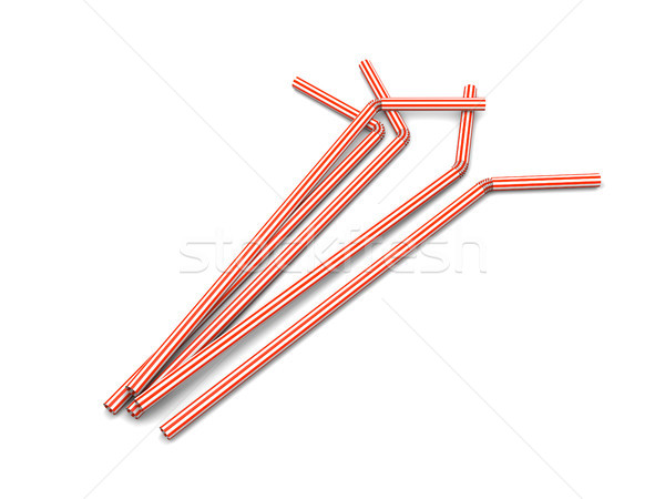 Red straws Stock photo © Harlekino