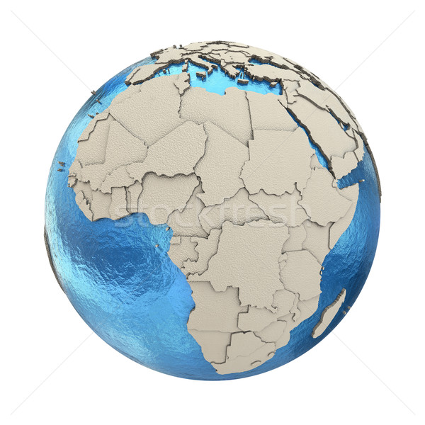 Africa on model of planet Earth Stock photo © Harlekino