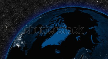 Night in Arctic Stock photo © Harlekino