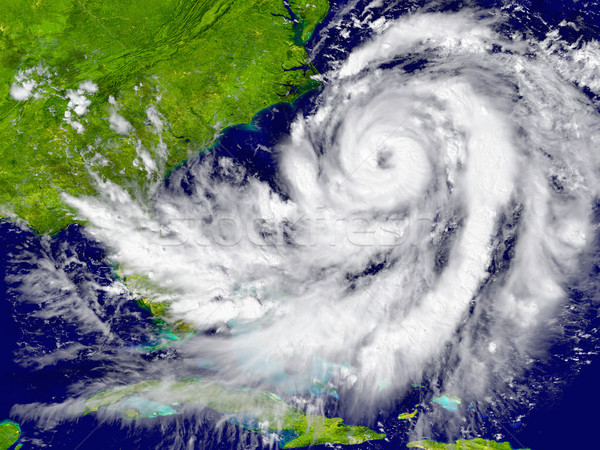 Stock photo: Hurricane over Florida and Cuba