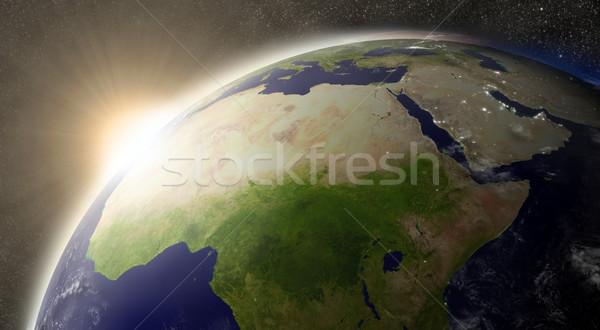 Sun over North Africa Stock photo © Harlekino