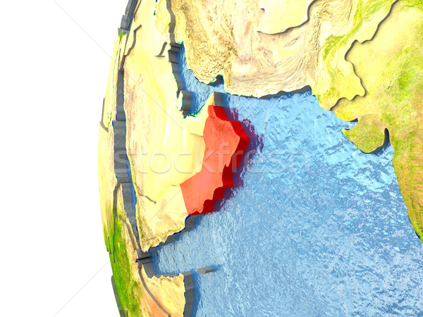 Oman rosso mondo Ocean illustrazione 3d Foto d'archivio © Harlekino