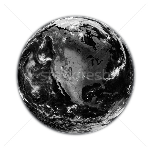 North America on black Earth Stock photo © Harlekino