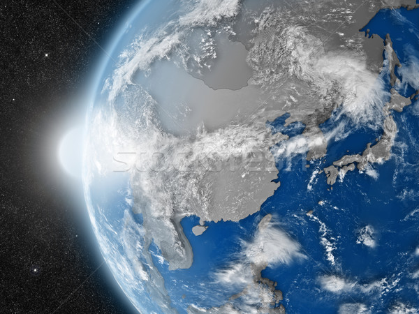 east Asia region from space Stock photo © Harlekino
