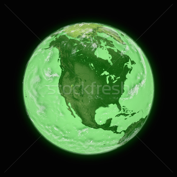 North America on green planet Earth Stock photo © Harlekino