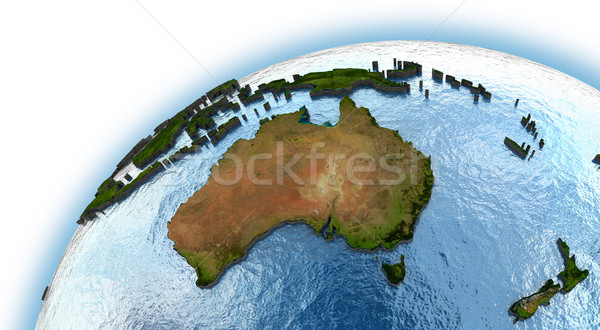 Australia planety Ziemi kontynenty kraju elementy Zdjęcia stock © Harlekino