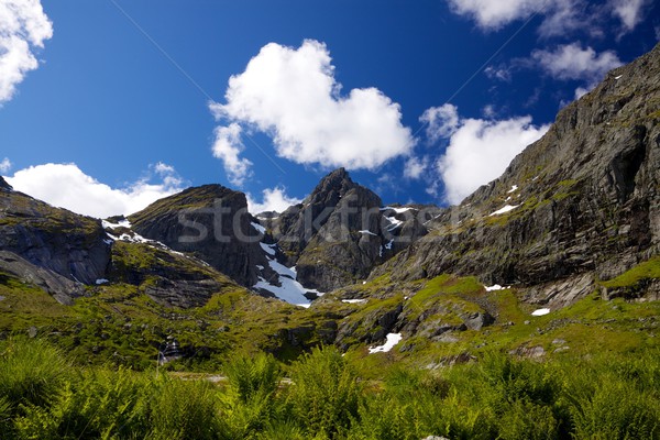 Stock photo: Mountain peaks on Lofoten