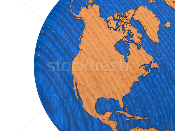 North America on wooden Earth Stock photo © Harlekino