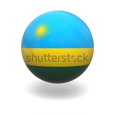 Rwanda banderą sferze odizolowany biały Zdjęcia stock © Harlekino