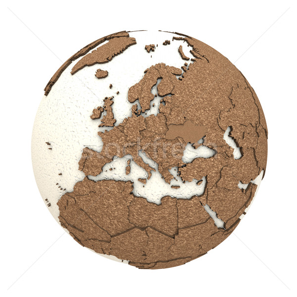 Stock photo: Europe on light Earth