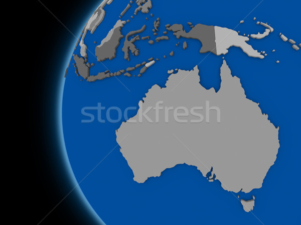 Australian continent on political Earth Stock photo © Harlekino