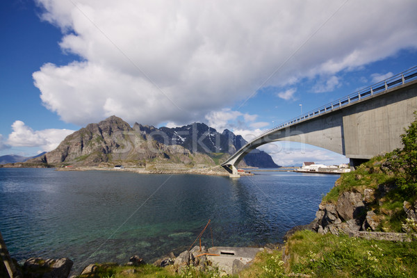 Norweski most miasta Norwegia Zdjęcia stock © Harlekino