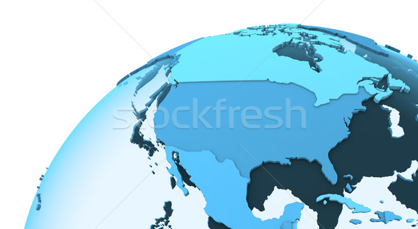 North America on translucent Earth Stock photo © Harlekino