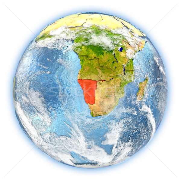 [[stock_photo]]: Namibie · terre · isolé · rouge · planète · terre · 3d · illustration