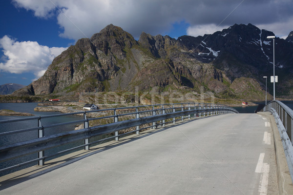 Bridge on Lofoten in Norway Stock photo © Harlekino