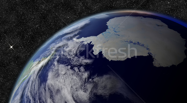 Antarctica from space Stock photo © Harlekino