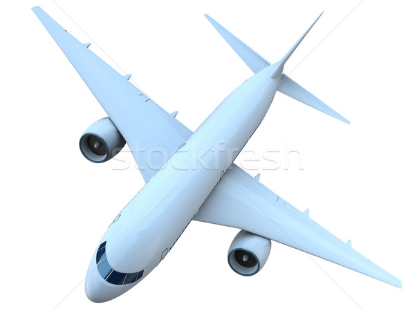 Stock fotó: Repülőgép · repülőgép · felső · kilátás · repülés · repülőgép