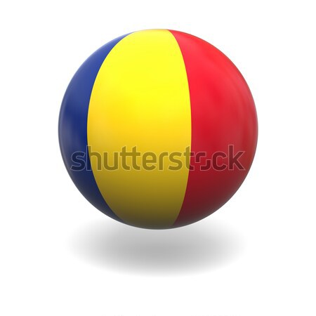 Csád zászló gömb izolált fehér Stock fotó © Harlekino