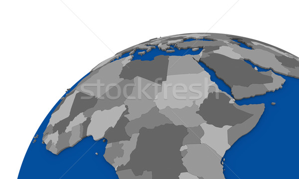 Zentrale Afrika Erde politischen Karte Welt Stock foto © Harlekino