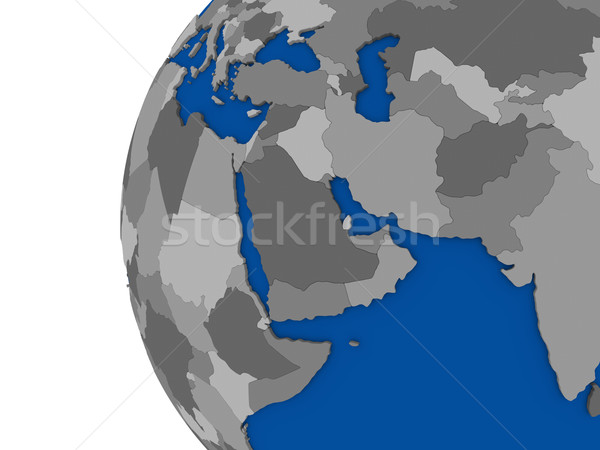 Midden oosten regio politiek wereldbol illustratie witte Stockfoto © Harlekino