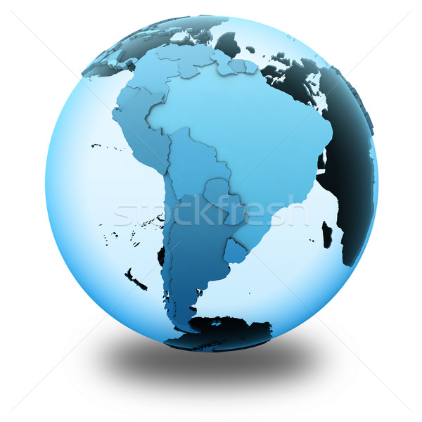 South America on translucent Earth Stock photo © Harlekino
