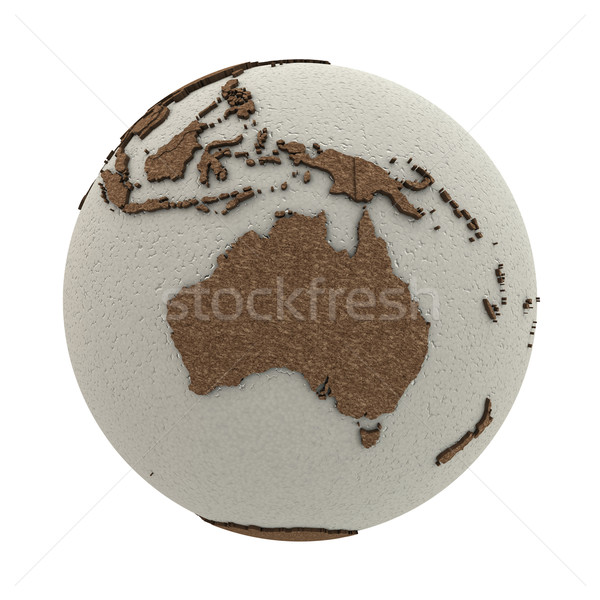 Australia on light Earth Stock photo © Harlekino