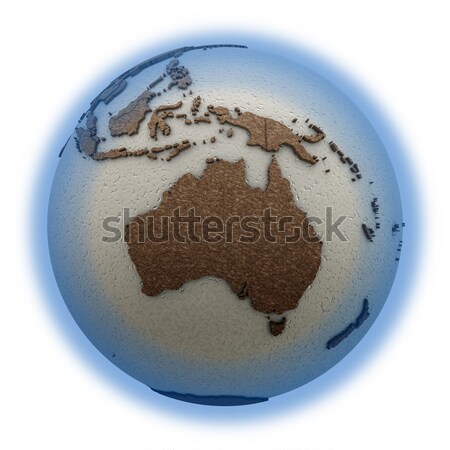 Australia on light Earth Stock photo © Harlekino