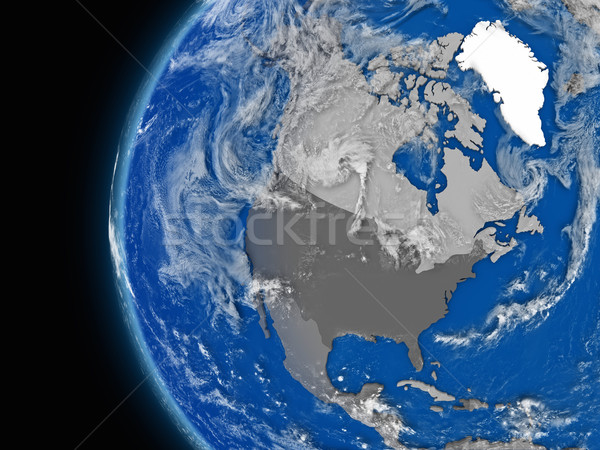 north american continent on political globe Stock photo © Harlekino